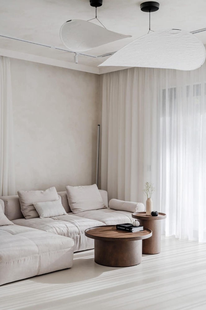 Wnętrze inspirowane Kolorem Roku Pantone 2026 Cloud Dancer