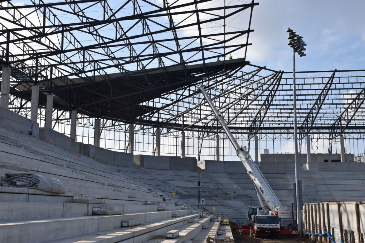 Budowa stadionu w Szczecinie - marzec 2020