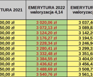 Waloryzacja 2022 prognoza NBP