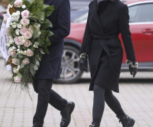 Barbara Wrzesińska na pogrzebie Agnieszki Maciąg