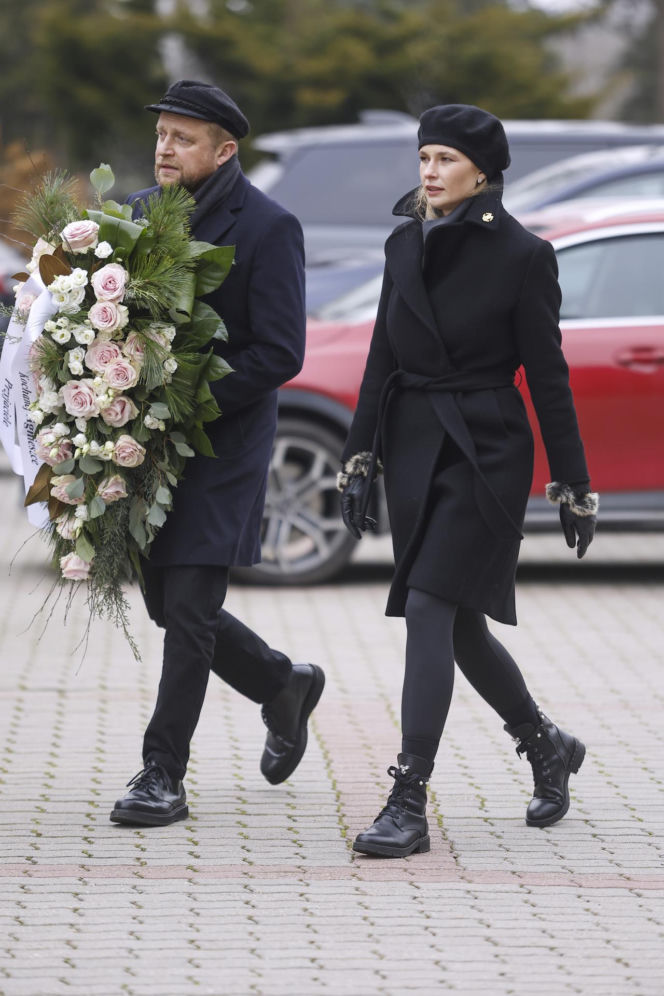 Barbara Wrzesińska na pogrzebie Agnieszki Maciąg