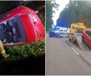 Tragiczny wypadek pod Ciechanowem! 18-latek nie żyje, a 18-latka ciężko ranna po zderzeniu z łosiem