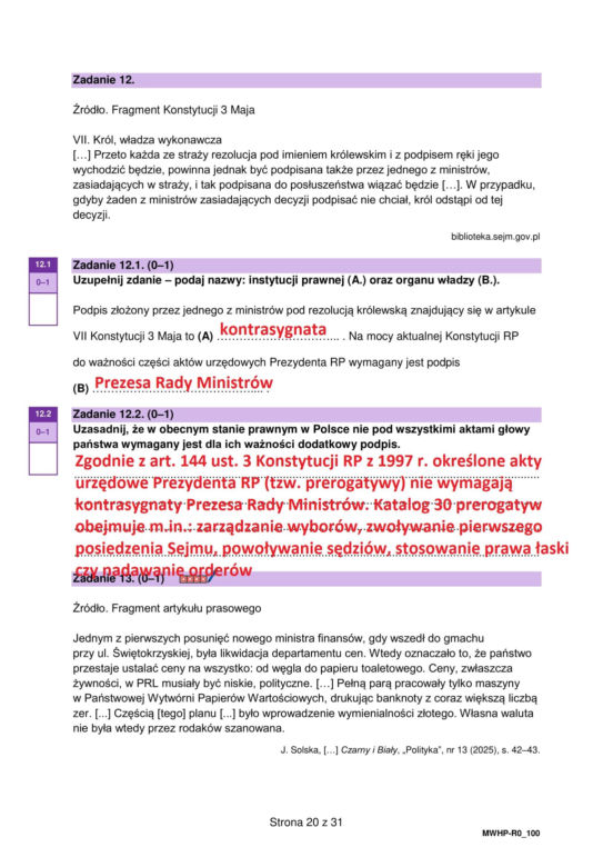 Matura próbna 2026: WOS rozszerzony - wszystkie odpowiedzi do arkusza CKE 16.01.2026