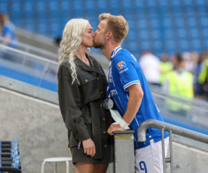 Christian Gytkjaer - król strzelców dostał buziaka