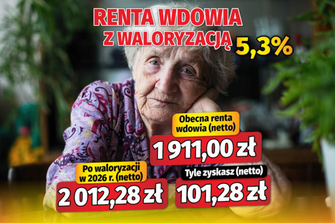 Renta wdowia z waloryzacją 5,3