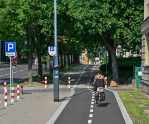 Nowa ścieżka rowerowa w Białymstoku. Ochrania systemy korzeniowe drzew