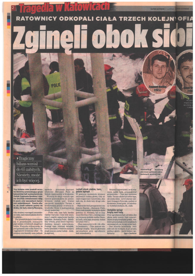 Katastrofa hali MTK w Katowicach. Materiały archiwalne