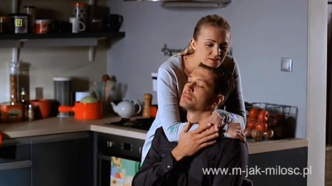M jak miłość odc. 1165. Joasia (Barbara Kurdej-Szatan), Tomek (Andrzej Młynarczyk)