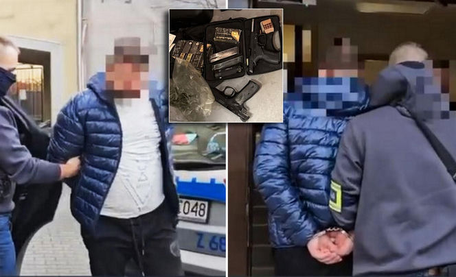 Policja zatrzymała recydywistę z narkotykami, bronią i milionem złotych!