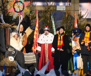 Karol i Marta Nawroccy na Orszaku Trzech Króli