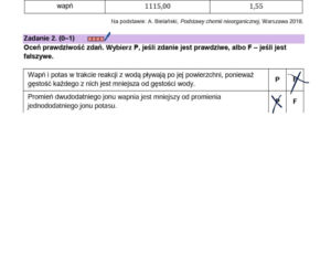Matura próbna CKE 2026 - chemia. Poprawne odpowiedzi