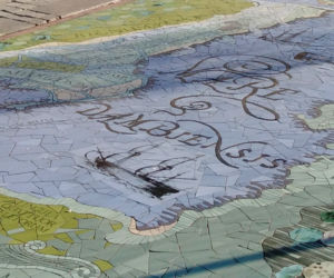 Na bulwarach powstaje okazała mapa jeziora Dąbie