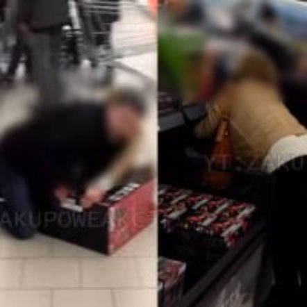 Żenująca walka w Lidlu - kto był pierwszy?