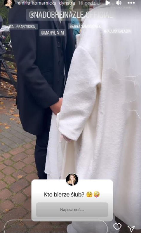 Na dobre i na złe na planie. Ślub Blanki (Pola Gonciarz) i Mario (Marcin Korcz)