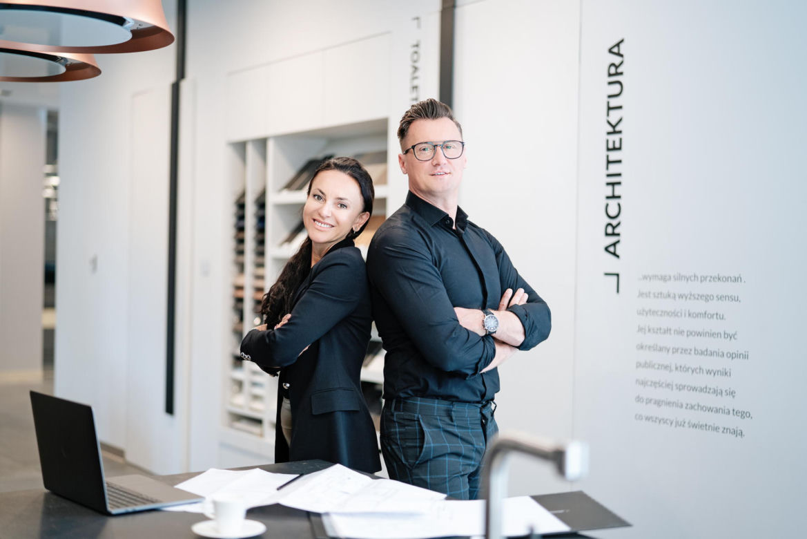 Marta Sobieszek i Grzegorz Kumiszcza, projektanci wnętrz i właściciele studia Omnicreatio