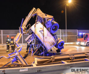Wypadek na S8 pod Oleśnicą