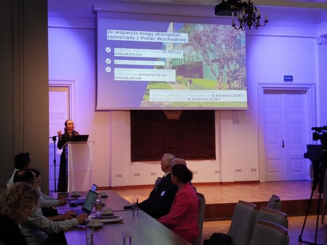 Siedlce, spotkanie "Od wyzwań do rozwiązań. Adaptacja klimatyczna polskich miast"