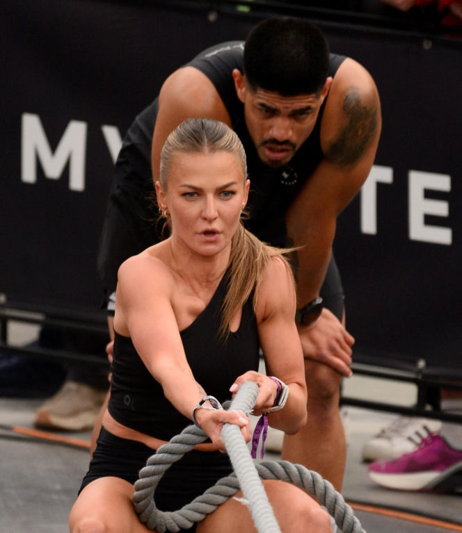 Anna Lewandowska z przystojnym Latynosem na zawodach Hyrox