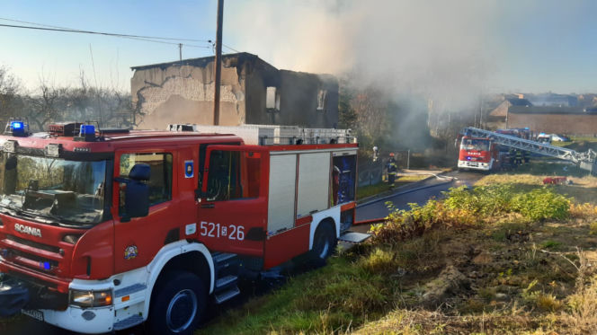 Pożar domu w Mysłowicach