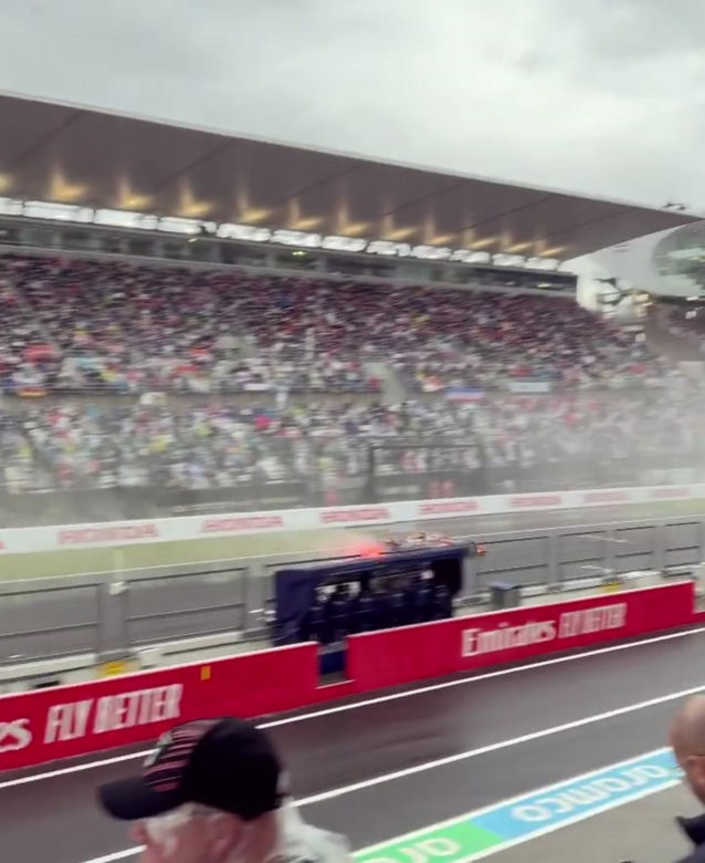 Bartosz Kurek z żoną na wyścigu F1 w Japonii