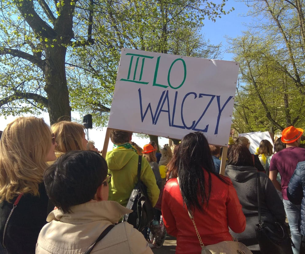 Manifestacja nauczycieli w Szczecinie
