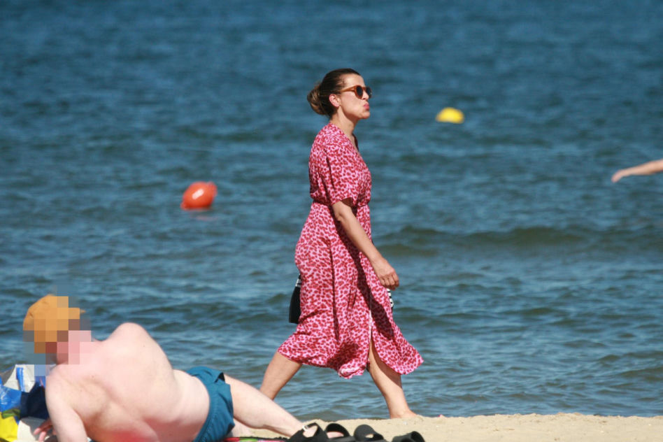 Katarzyna Herman na plaży