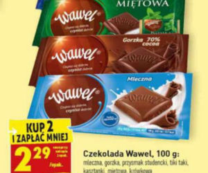 czekolady Wawel 2,29 zł