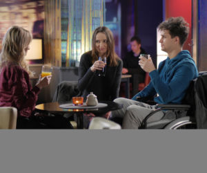 Pierwsza miłość. Paweł (Michał Malinowski), Sabina (Urszula Dębska), Melka (Ewa Jakubowicz)