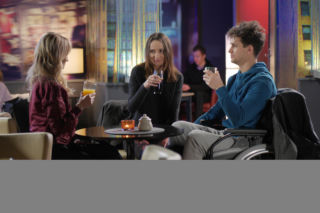 Pierwsza miłość. Paweł (Michał Malinowski), Sabina (Urszula Dębska), Melka (Ewa Jakubowicz)