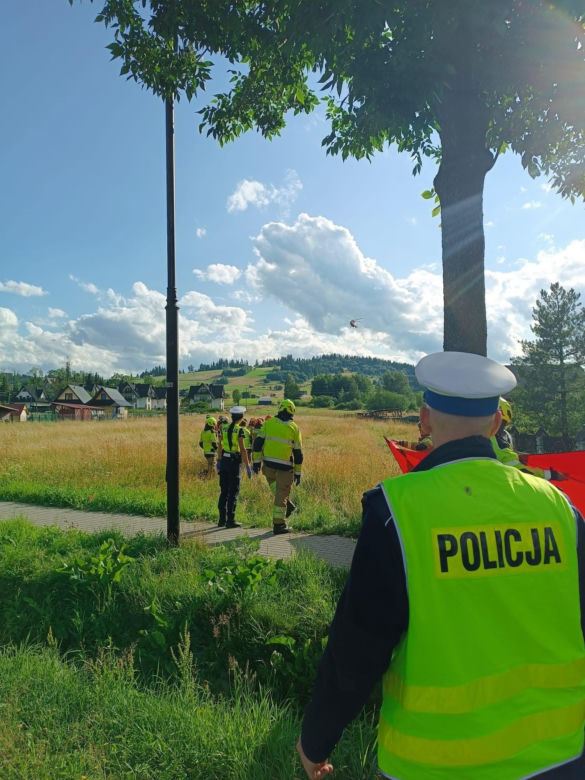 Auto wypadło z drogi w Białce Tatrzańskiej
