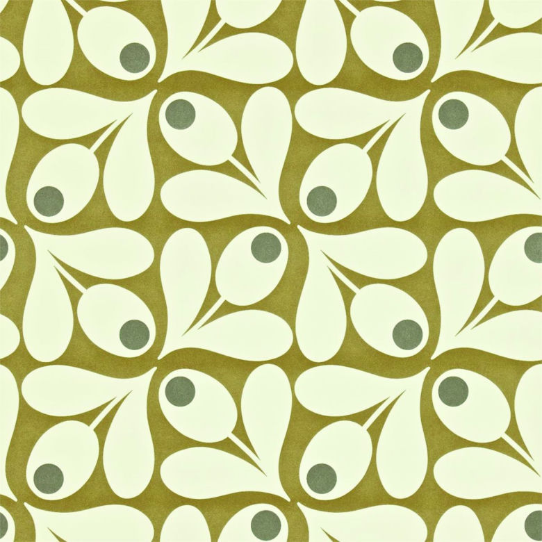 tapeta ścienna kwiaty Orla Kiely