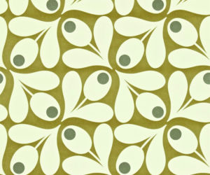 tapeta ścienna kwiaty Orla Kiely