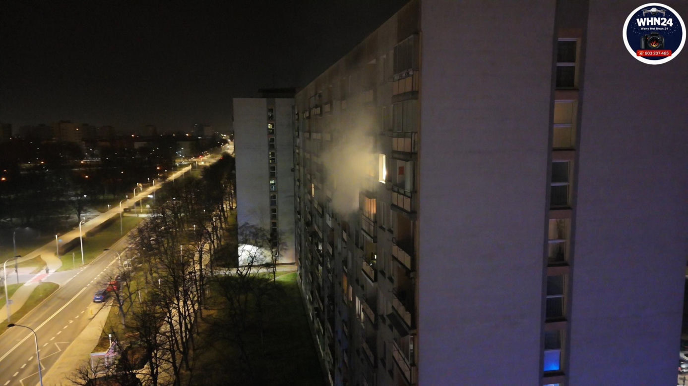 Nocny pożar w Warszawie, ewakuowano mieszkańców