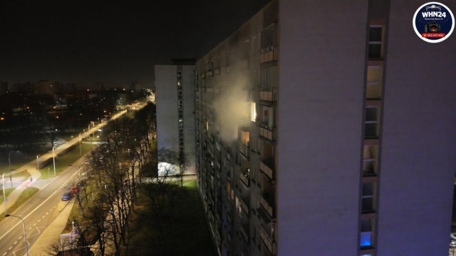 Nocny pożar w Warszawie, ewakuowano mieszkańców