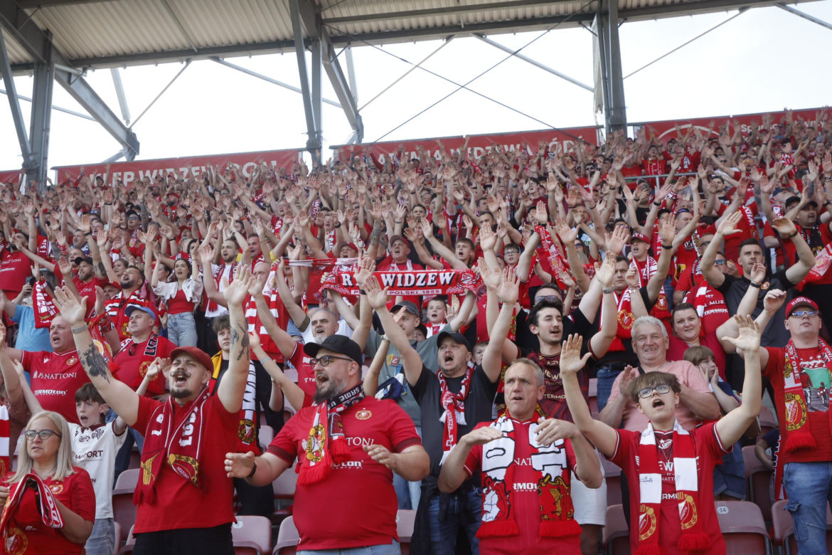 Kibice na meczu Widzew Łódź - Piast Gliwice