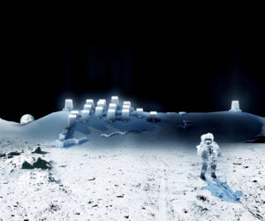 Wizualizacja projektu Lunar Lighthouse (2018)