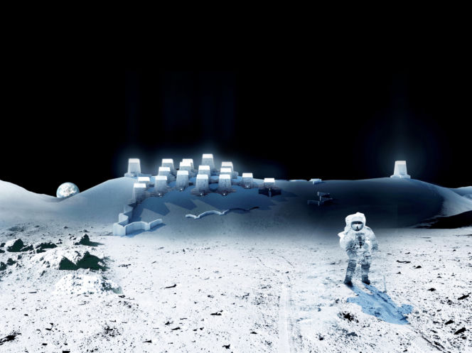 Wizualizacja projektu Lunar Lighthouse (2018)