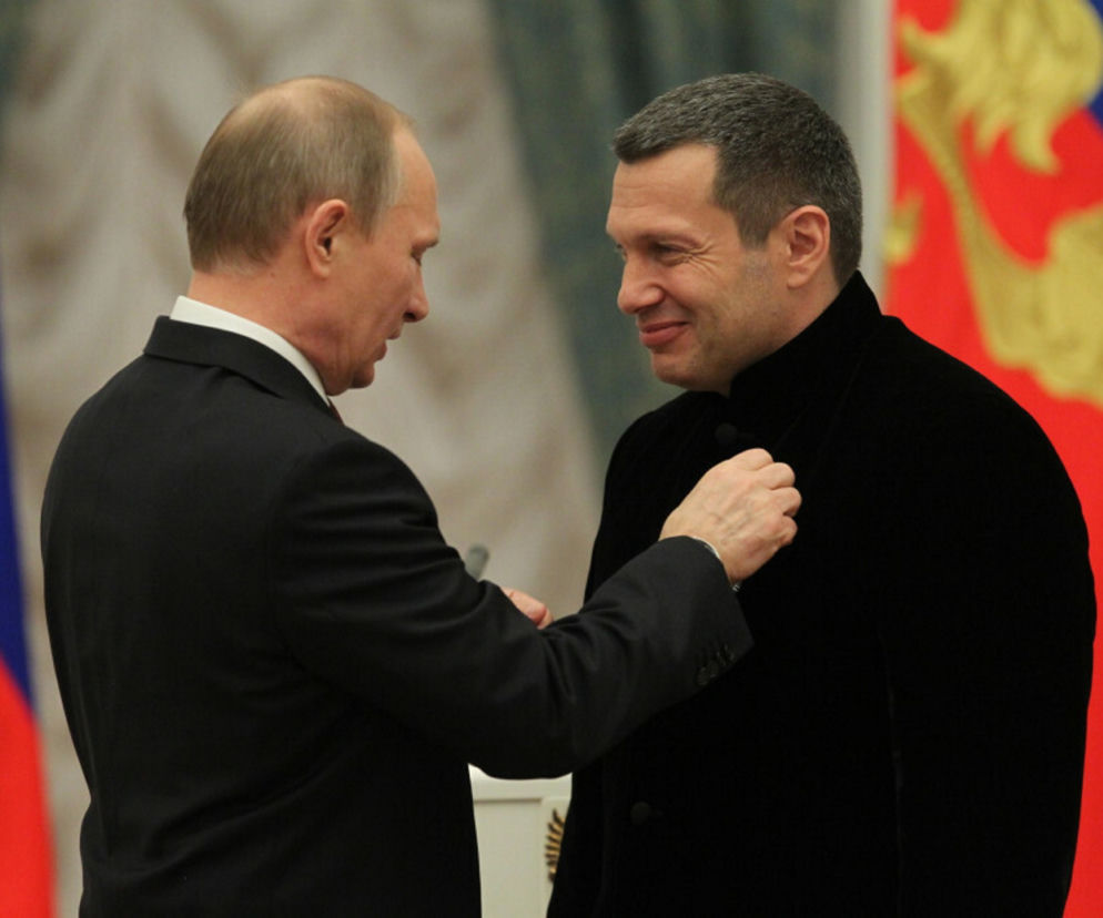 Wojna na Ukrainie. Władimir Sołowjow atakuje Polskę! Poplecznik Putina z Kanału 1 nie ma sobie równych