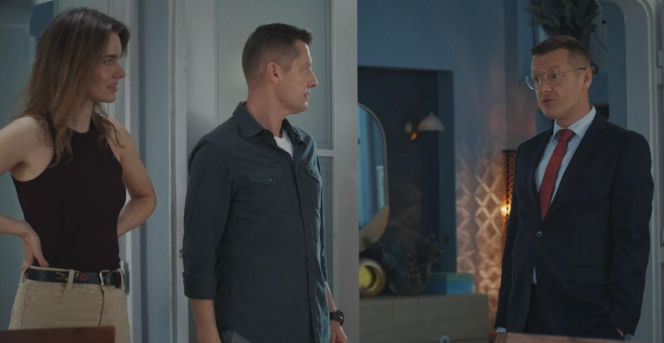 M jak miłość odc. 1897. Franka (Dominika Kachlik), Paweł (Rafał Mroczek), Piotrek (Marcin Mroczek)