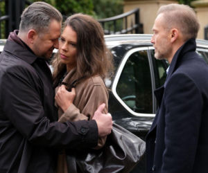 M jak miłość odc. 1918. Andrzej Budzyński (Krystian Wieczorek), Paulina Lipska-Jabłońska (Maria Wieczorek), Jabłoński ( Marcin Piętowski