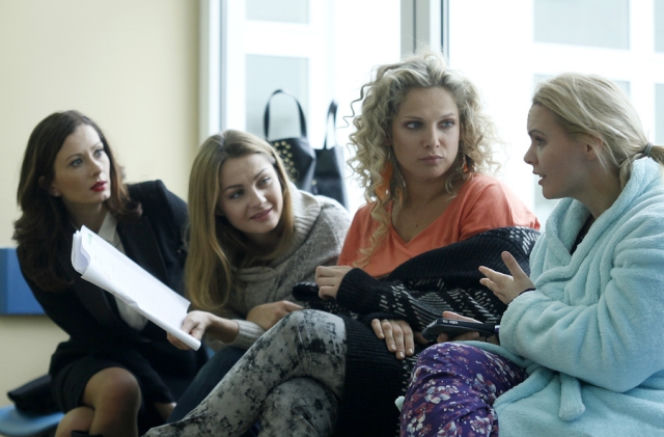 PRZYJACIÓŁKI 2. INGA (Małgorzata Socha), PATRYCJA (Joanna Liszowska), ANKA (Magdalena Stużyńska), ZUZA (Anita Sokołowska)