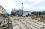 Tramwaj wzdłuż ul. Rakowieckiej w Warszawie - budowa