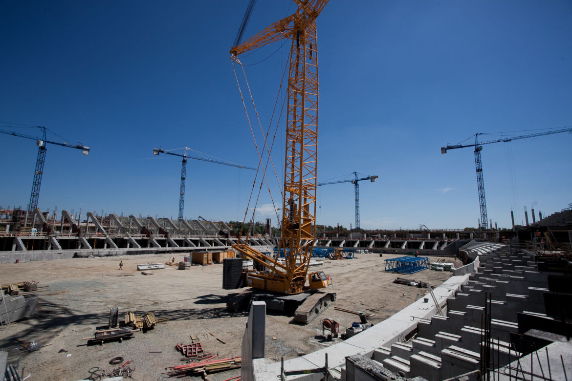 Budowa stadionu we Wrocławiu