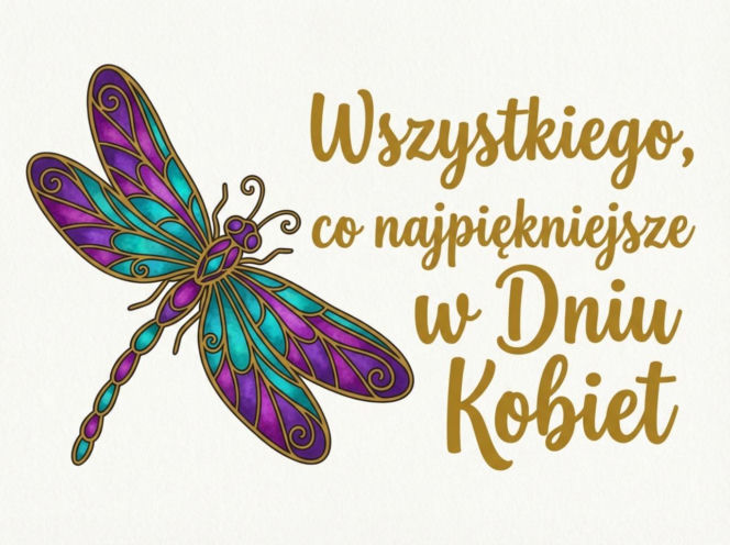 Witrażowa ważka na Dzień Kobiet