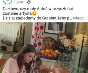 M jak miłość po wakacjach. Antoś (Mikołaj Jankowski), Basia (Karina Woźniak) na planie
