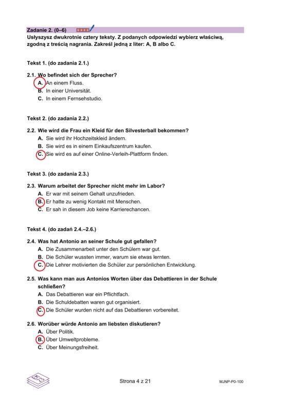 Matura 2025 niemiecki: ODPOWIEDZI do wszystkich zadań, gotowe rozwiązania matury z niemieckiego - Formuła 2023 [7.05.2025]