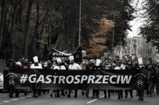 Ostatnia Wieczerza w Białymstoku. Protest branży gastronomicznej na ulicach