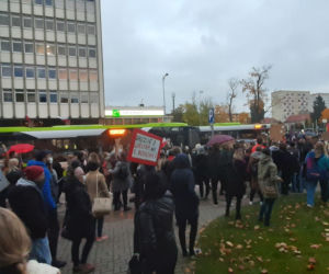 Protest kobiet - blokada ulic w Olsztynie