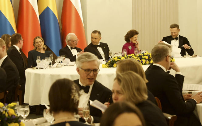 Obiad na cześć szwedzkiej pary królewskiej