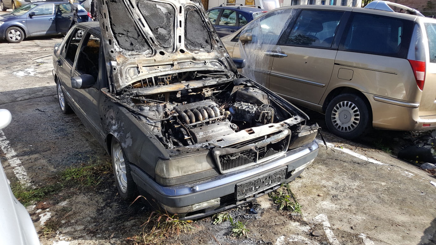 Pożar parkingu.